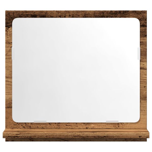 vidaXL spejlskab 40x11x37 cm konstrueret træ antikt træ