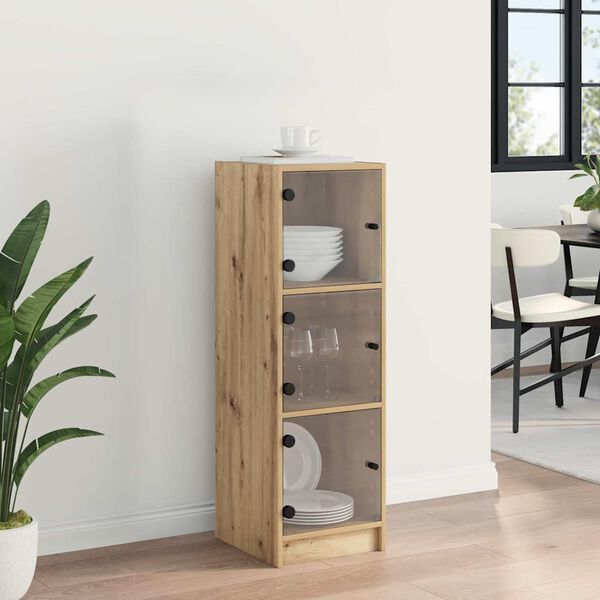 vidaXL Highboard Artisan Egetr&aelig; 35 x 37 x 109 cm Konstrueret tr&aelig;