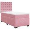 vidaXL kontinentalseng med madras 90x190 cm fl&oslash;jl pink