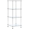 vidaXL reol 4 hylder 40x40x100 cm h&aelig;rdet glas transparent