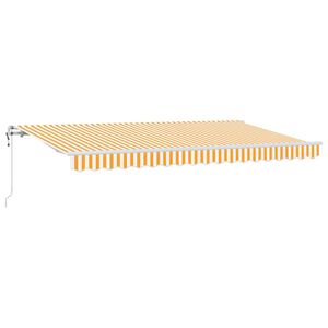 vidaXL Utr&aelig;kkelig Markise Gul 350 x 200 cm Stof