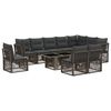 vidaXL Havesofa S&aelig;t 11 stk. Gr&aring; polyrattan