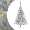 vidaXL Kunstig Forbelyst Juletr&aelig; med 150 LED'er S&oslash;lv 120 cm PET