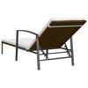 vidaXL liggestole 2 stk. med bord polyrattan brun