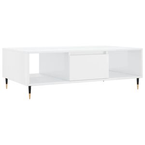 vidaXL sofabord 104x60x35 cm konstrueret tr&aelig; hvid h&oslash;jglans