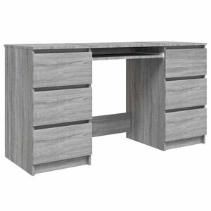vidaXL sk&aelig;nk 140x50x77 cm konstrueret tr&aelig; gr&aring; sonoma-eg