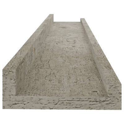 vidaXL væghylder 4 stk. 60x9x3 cm betongrå
