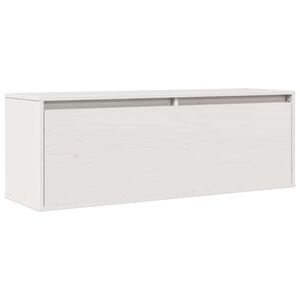 vidaXL v&aelig;gskab 100x30x35 cm massivt fyrretr&aelig; hvid