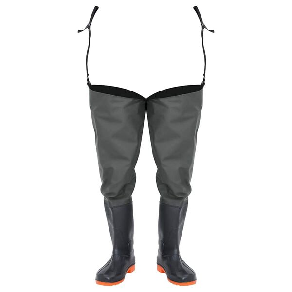 vidaXL hip waders str. 46 m&oslash;rkegr&oslash;n