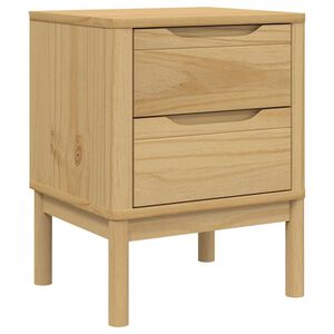 vidaXL sengebord 45x39x57 cm massivt fyrretr&aelig; gyldenbrun