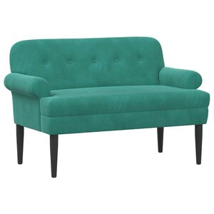 vidaXL L&aelig;nestol med knap tufting Turkis 120 x 66 x 78 cm Fl&oslash;jl
