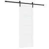 vidaXL Skyded&oslash;r 78 x 202 cm Konstrueret tr&aelig; Hvid og sort