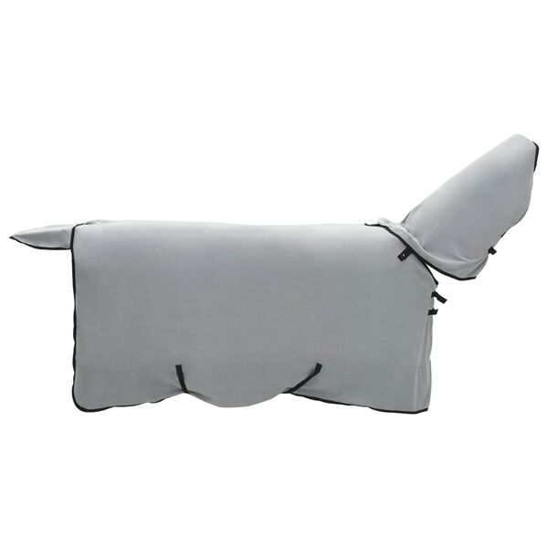 vidaXL Hestet&aelig;ppe Lysegr&aring; og pink Polyester