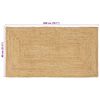 vidaXL Område tæppe Beige 80 x 200 cm Jute