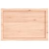 vidaXL bordplade 80x50x(2-4)cm naturlig kant ubehandlet massivt træ
