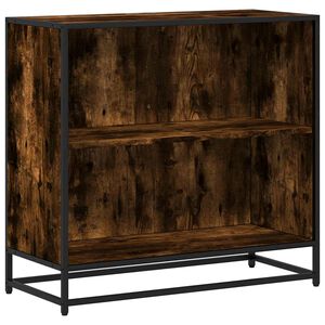 vidaXL bogreol 80,5x35x76 cm konstrueret tr&aelig; r&oslash;get egetr&aelig;