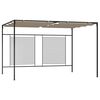vidaXL pavillon med sammenrulleligt tag 3x4x2,3 cm 180 g/m&sup2; gr&aring;brun