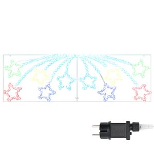 vidaXL Jule Stjerne 432 LED'er Flerfarvet 182 x 58 cm PVC