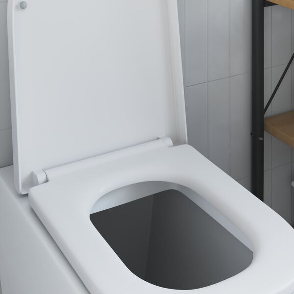 vidaXL Toilet s&aelig;de Hvid 47,5 x 35 x 3,6 cm Duroplast