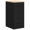 vidaXL Garageopbevaringsskab Sort 40x51x85 cm Massivt tr&aelig; Fyrretr&aelig;
