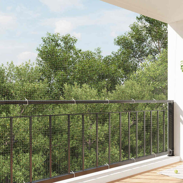 vidaXL kattenet 4x3 m nylon transparent