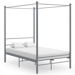 vidaXL sengestel til himmelseng 120x200 cm metal gr&aring;
