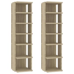 vidaXL skoskabe 2 stk. 27,5x27x102 cm sonoma-eg