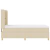 vidaXL Box spring seng med madras Creme 90 x 200 cm Stof
