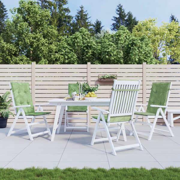 vidaXL stolehynder med h&oslash;j ryg 4 stk. stof bladm&oslash;nster