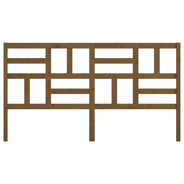 vidaXL sengegærde 206x4x104 cm massivt fyrretræ gyldenbrun