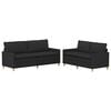 vidaXL Sofa S&aelig;t 2 stk. Sort Stof
