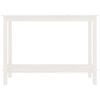 vidaXL konsolbord 110x40x80 cm massivt fyrretr&aelig; hvid