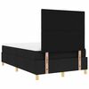 vidaXL LED Box Spring Bed med madras Sort 120 x 190 cm Stof