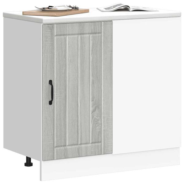 vidaXL underskab til k&oslash;kken Lucca konstrueret tr&aelig; gr&aring; sonoma