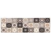 vidaXL K&oslash;kken t&aelig;ppe Gr&aring; og beige mosaik 150 x 45 cm 100% polyamid