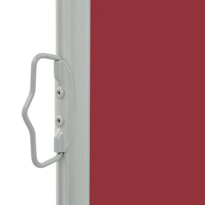 vidaXL sammenrullelig sidemarkise til terrassen 80x300 cm rød