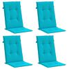 vidaXL stolehynder med høj ryg 4 stk. stof turkis