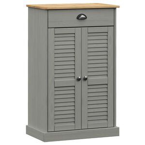 vidaXL skoskab VIGO 60x35x96 cm massivt fyrretr&aelig; gr&aring;