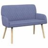 vidaXL 2-personers sofa med ben i massivt tr&aelig; 2-personers Jeans bl&aring;