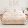 vidaXL Faux Kanin Pels T&aelig;ppe Beige 240 x 270 cm Polyester