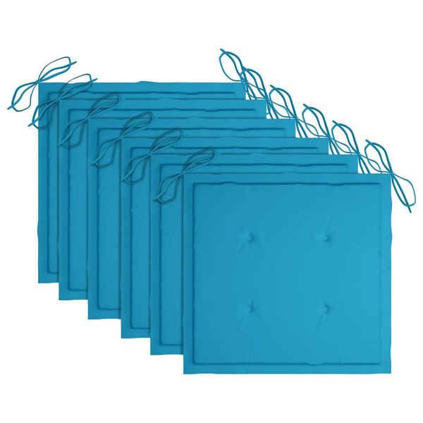 vidaXL havestole 6 stk. med hynder massivt akacietr&aelig;