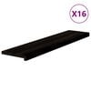 vidaXL trappem&aring;tter 16 stk. brunsort 110x25x2 cm massivt egetr&aelig;
