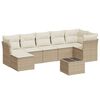 vidaXL sofas&aelig;t til haven 8 dele med hynder polyrattan beige