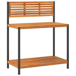 vidaXL plantebord 90x50x110 cm massivt akacietr&aelig; og st&aring;l