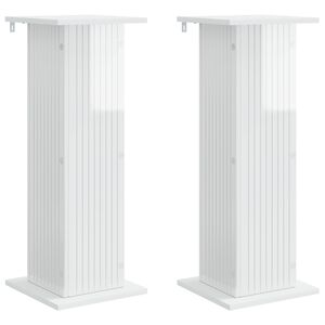 vidaXL Planteholder 2 stk. Hvid h&oslash;jglans 30,5 x 30 x 80,5 cm