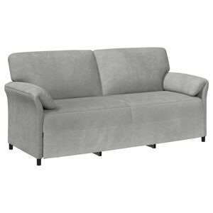 vidaXL 3-personers sofa Lysegr&aring; 198 x 83 x 95 cm Fl&oslash;jl