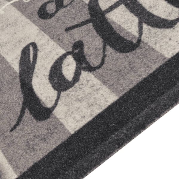 vidaXL køkkentæppe 60x300 cm Coffee Black-design vaskbart velour