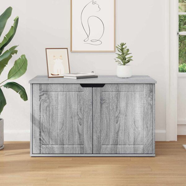 vidaXL Kat Hus Gr&aring; Sonoma 85 x 55 x 50,5 cm Konstrueret tr&aelig;