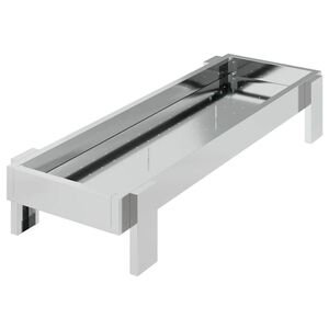 vidaXL Kyllingefodertrug S&oslash;lv 80 x 28 x 13.5 cm Galvaniseret st&aring;l