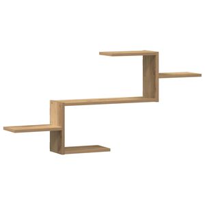 vidaXL v&aelig;gh&aelig;ngt 104x15x49 cm konstrueret tr&aelig; egetr&aelig;sfarve